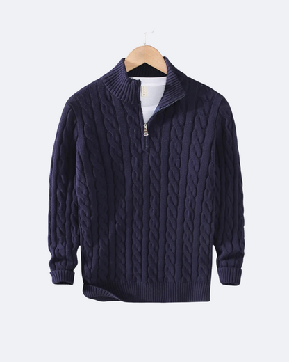 Claudio Cable Knit Quarter-Zip