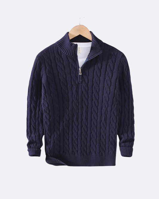 Claudio Cable Knit Quarter-Zip