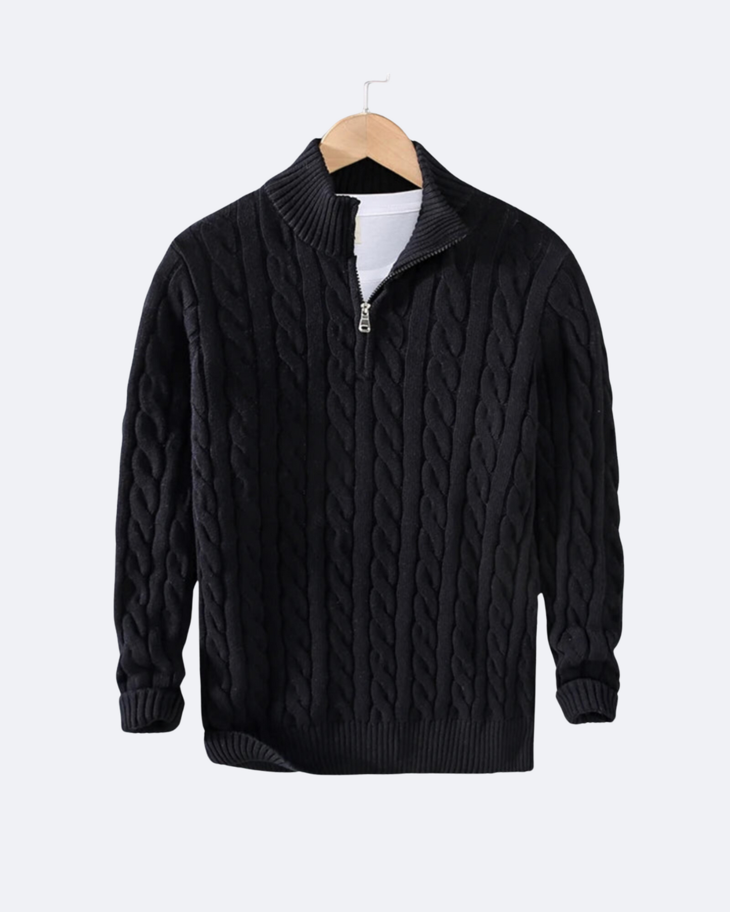 Claudio Cable Knit Quarter-Zip