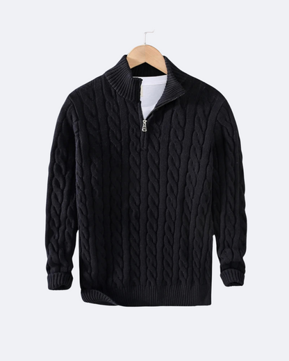Claudio Cable Knit Quarter-Zip
