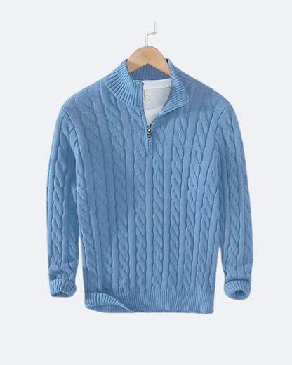Claudio Cable Knit Quarter-Zip