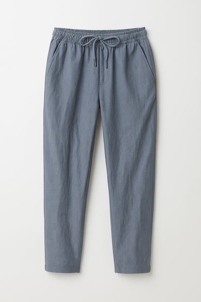 Men’s Lightweight Cotton-Linen Drawstring Pants