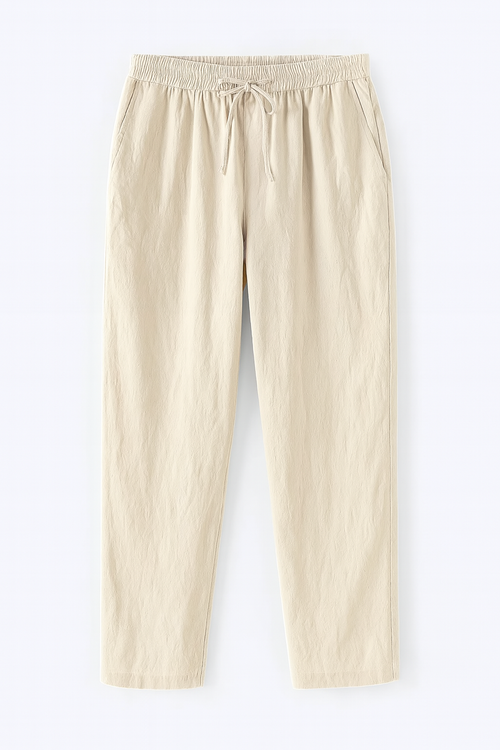 Men’s Lightweight Cotton-Linen Drawstring Pants