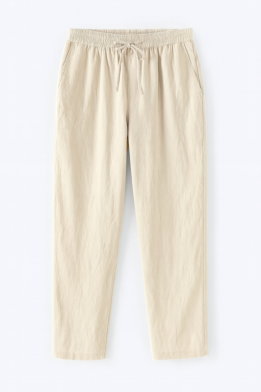 Men’s Lightweight Cotton-Linen Drawstring Pants